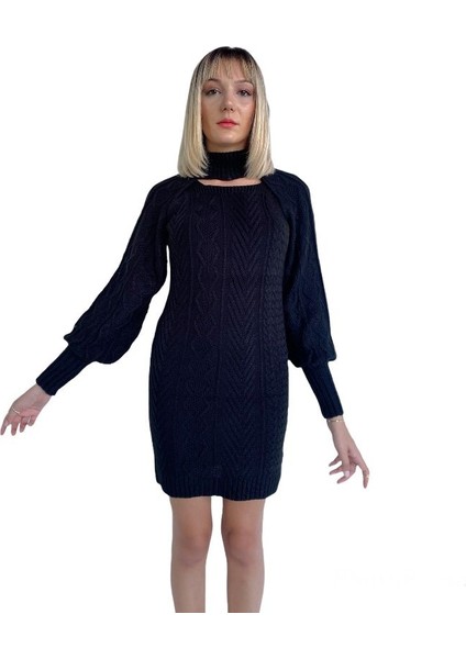 Kadın Siyah Ikili Triko Elbise fırsatları