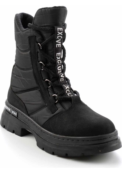 Siyah Paraşüt Kadın Bot & Bootie modelleri