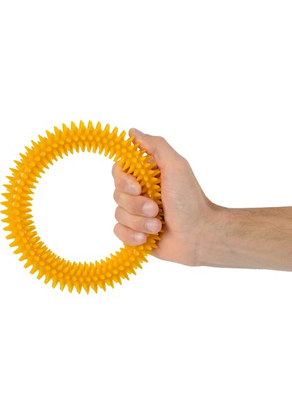 Msd El Egzersiz Masaj ve Duyu Topu , Yumuşak Dikenli Halka Sarı Renk 15 cm