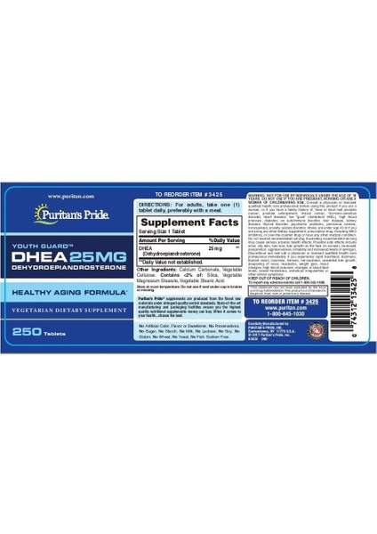 Dhea, 25 MG-250 Tablet