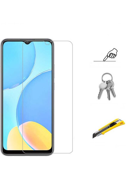 Xiaomi Redmi 9t Ekran Koruyucu Kısa Temperli Sert Cam 9H Kırılmaz Cam Koruma Maxi