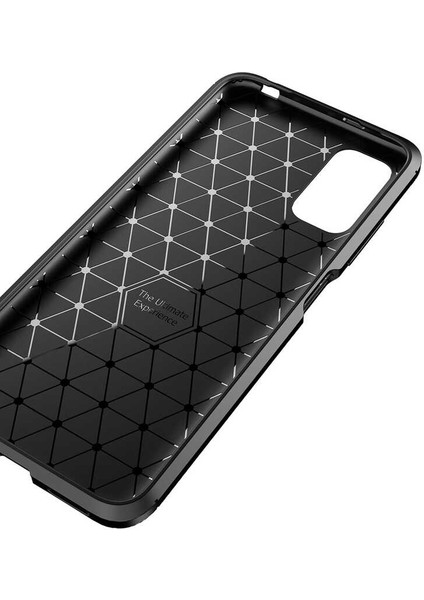 Xiaomi Poco M3 Pro Kılıf Rugged Armor Darbe Emici Uzun Ömürlü Dayanıklı Parmak İzi Yapmaz Karbon Tasarım Negro Silikon Kapak