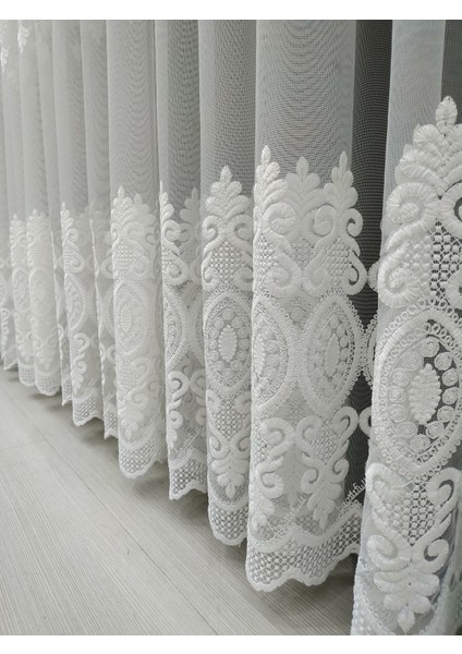 Yeni Sezon Damask Desen Ütü Istemeyen Tül Perde 1 x 3 Sık Pileli fırsatları