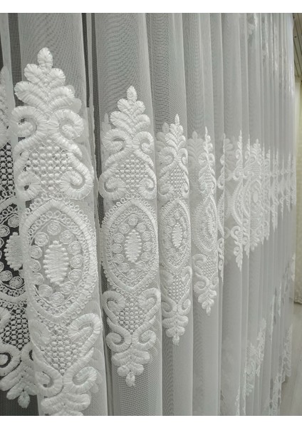 Yeni Sezon Damask Desen Ütü Istemeyen Tül Perde 1 x 3 Sık Pileli indirimleri