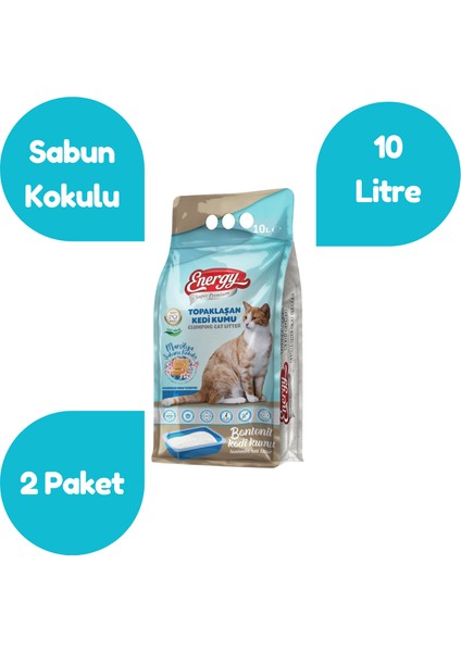 Ince Taneli Sabun Kokulu Kedi Kumu-10 Lt-2 Adet fiyatları