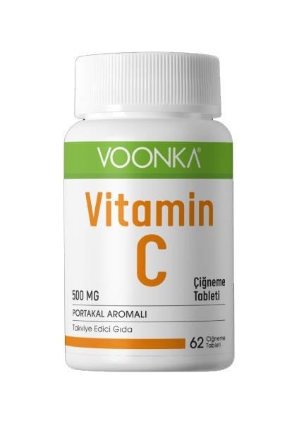 Vitamin C Portakal Aromalı 62 Çiğneme Tableti