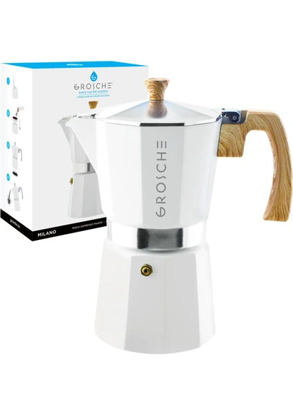 Milano Moka Pot Beyaz 9 Cup 450 ml