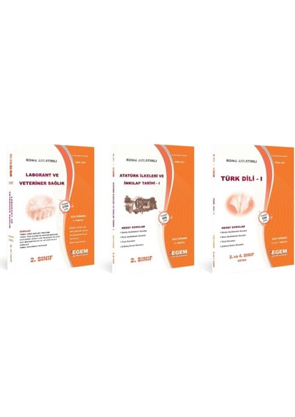 AÖF Laborant ve Veteriner. Sağlık 2. Sınıf Güz Dön 3. Set