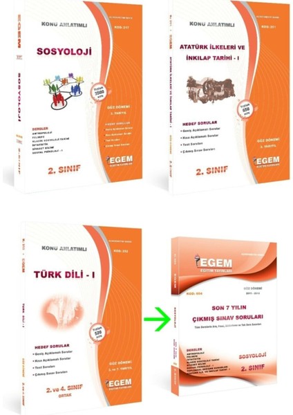 AÖF Sosyoloji 2. Sınıf Güz 3 Dönem Konu Anlatımlı. Soru Bankası. Set + Çıkmış