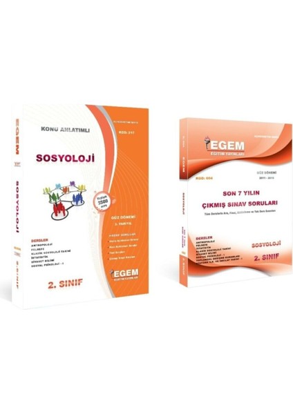 AÖF Sosyoloji 2. Sınıf Güz 3 Dönem Konu Anlatımlı. Soru Bankası + Çıkmış