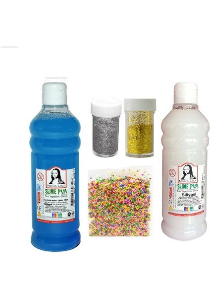 Slime Yapma Seti Mavi Renk Südor Hazır Slime Yapma Seti Renk Boya Sim Köpük Slime Paketi