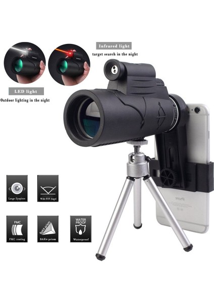 Bak4 Hd Prizma Optik Monoküler Teleskop Su Geçirmez Gece Görüş Lazer Işıklı Mercek El Tipi (Yurt Dışından) fiyatları