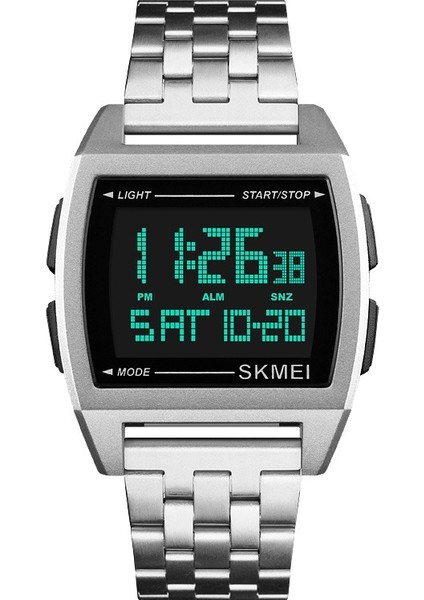 Skmeı 1368 Çok Fonksiyonlu Erkekler Doğa Sporları Noctilucent Su Geçirmez Dijital Izle (Gümüş) (Yurt Dışından)