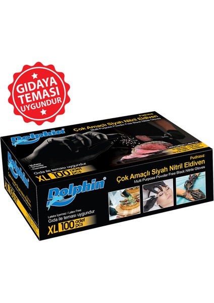 Çok Amaçlı Gıdaya Uygun Nıtrıl Eldiven 100'lü -(Xl)
