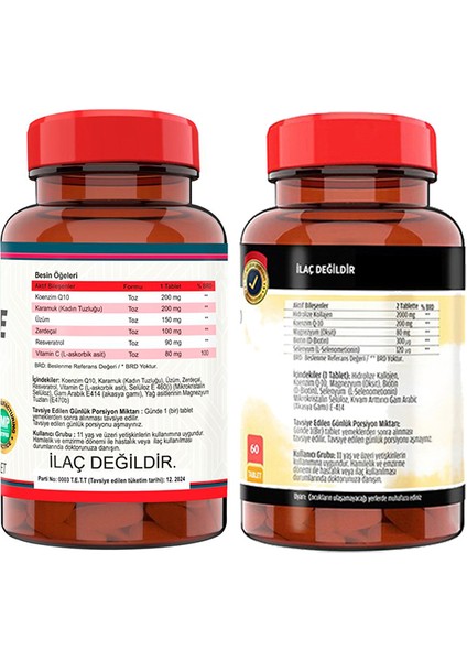 Nevfix Coenzyme Q10 200 Mg 120 Tablet & Flx Kollajen 60 Tablet fiyatları