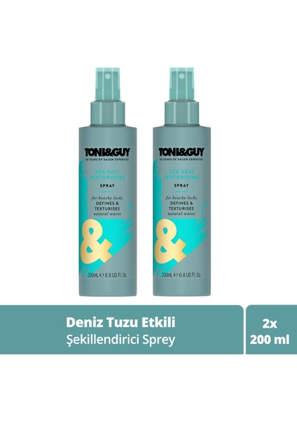 Deniz Tuzu Etkili Şekillendirici Sprey 200 ml X2