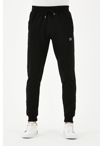 Erkek Eşofman Altı Dar Paça Bel Kısmı Lastikli Arka Cepli Paçası Lastikli Fermuarlı Kompak Penye