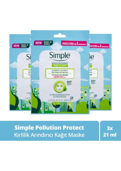 Kirlilik Arındırıcı Kağıt Maske 21 ml X3