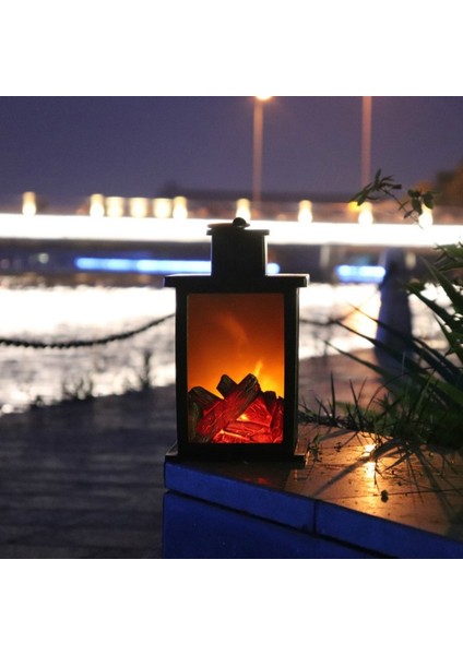 Açık LED Masa Lambaları Yapay Şömine (Sıcak Işık) (Yurt Dışından)