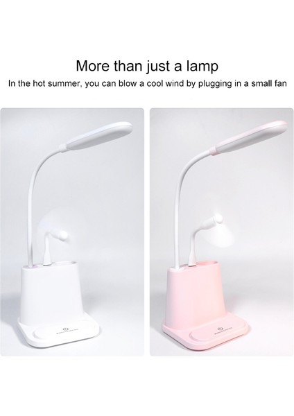 Çok Fonksiyonlu Dokunmatik Anahtarı USB Şarj LED Masa Lambası (Beyaz) (Yurt Dışından)