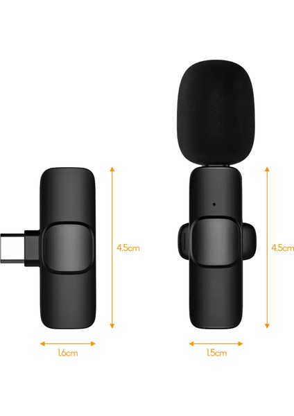 Mini Kablosuz Yaka Mikrofonu Clip-On Çok Yönlü Mikrofon (Yurt Dışından)