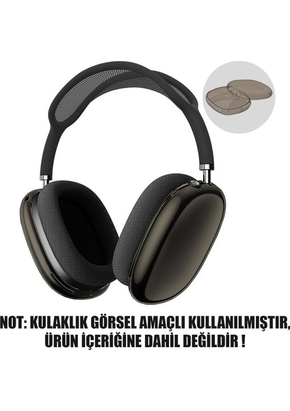 Apple AirPods Max Kılıf Crystal Clear Tpu Cover Siyah
