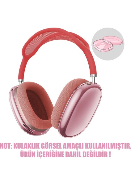 Apple AirPods Max Kılıf Crystal Clear Tpu Cover Pembe