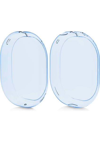 Apple AirPods Max Kılıf Crystal Clear Tpu Cover Mavi