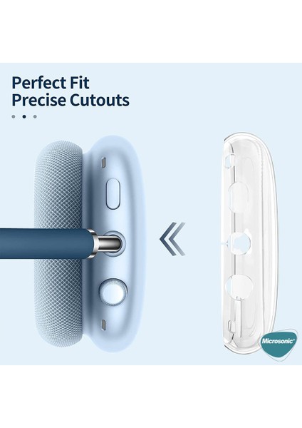 Apple AirPods Max Kılıf Crystal Clear Tpu Cover Mavi