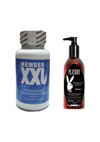 Member Xxl Erkeklere Özel 60lı + Playboy 120 Ml Masaj Yağı