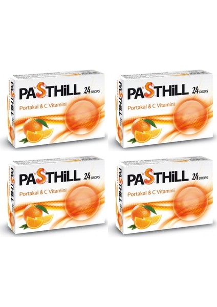 Pasthill Portakal & C Vitamini 24 Drops 4 Kutu
