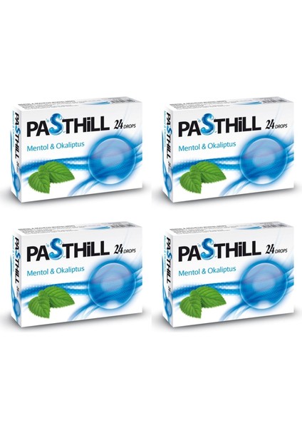 Pasthill Mentol & Okaliptus 24 Drops 4 Kutu