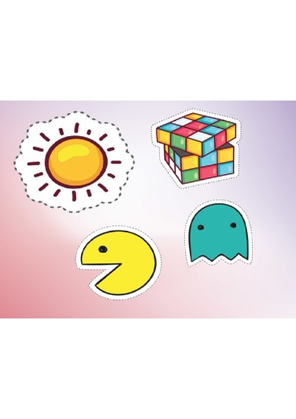 Dörtlü Mini Sticker