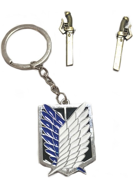 Attack On Titan Wings Of Liberty & Swords Ithal Anahtarlık