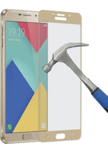 Samsung Galaxy A3 2016 Full Kapatan Renkli Cam Gold