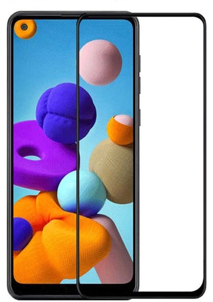 Samsung Galaxy A21S Full Kapatan Fiber Nano Ekran Koruma Siyah