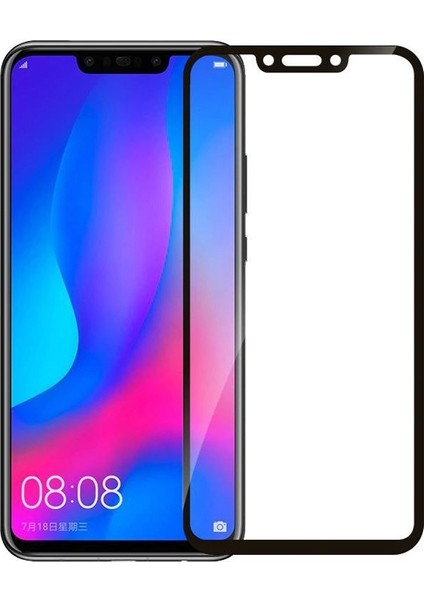 Huawei Mate 20 Lite Full Kapatan Renkli Cam Siyah