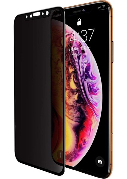 Apple iPhone Xs Max Privacy Gizlilik Filtreli Hayalet Cam