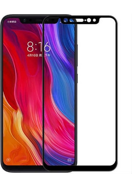 Xiaomi Redmi 7 Full Kapatan Renkli Cam Tam Koruma Siyah