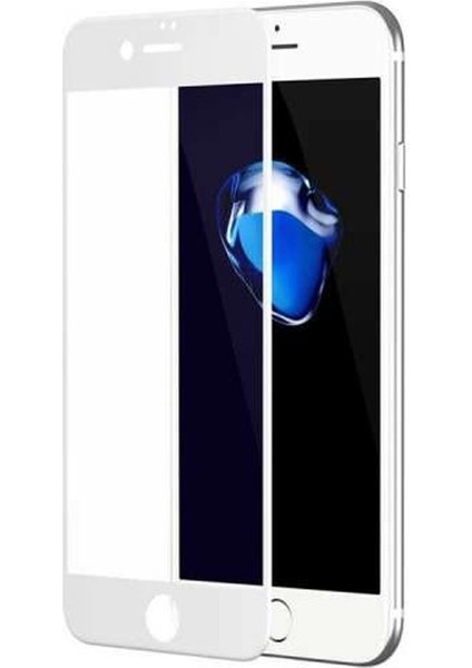 Apple iPhone 6 Full Kapatan Fiber Nano Ekran Koruma Beyaz