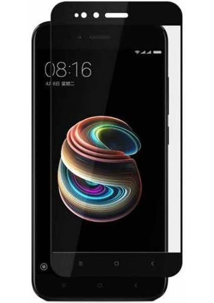 Xiaomi Mi 5x Esnek Full Kapatan Fiber Nano Ekran Koruma Siyah
