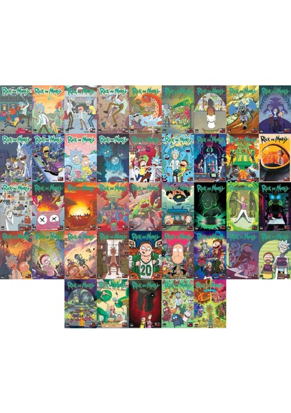 Rick And Morty 40 Kitap Çizgi Roman + Pickle Rick Sayısı Kitap Seti (Toplam 41 Kitap) - Justin Roiland