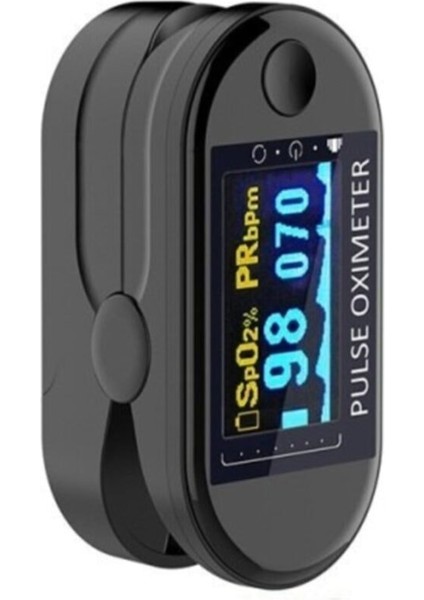 Siyah Pulse Oximetre Kalp Atış Hızı Kan Oksijen Bilgisi Ölçüm Cihazı Oximeter