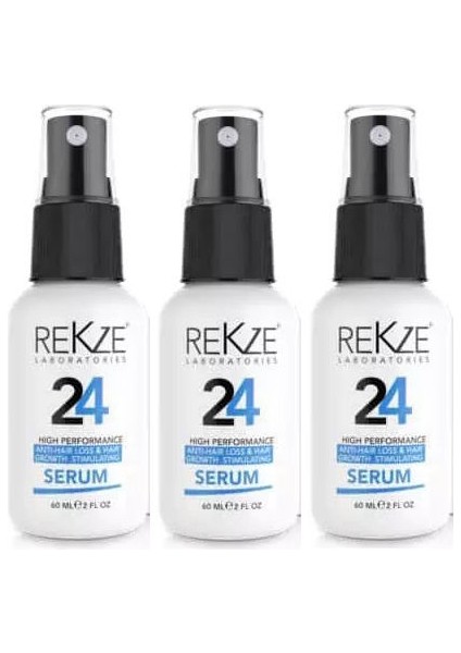 24 Saç Kalınlaştırmaya,uzamaya,beslemeye,dökülmeye,kalıp Kellik/alopesi Engel Serum 60 Ml*3 Lü