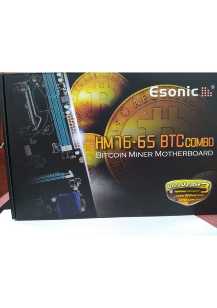 HM76-65-BTC Combo Intel Celeron Işlemcili  8 Adet Pcı/e Slotlu Pcı-E Atx Anakart