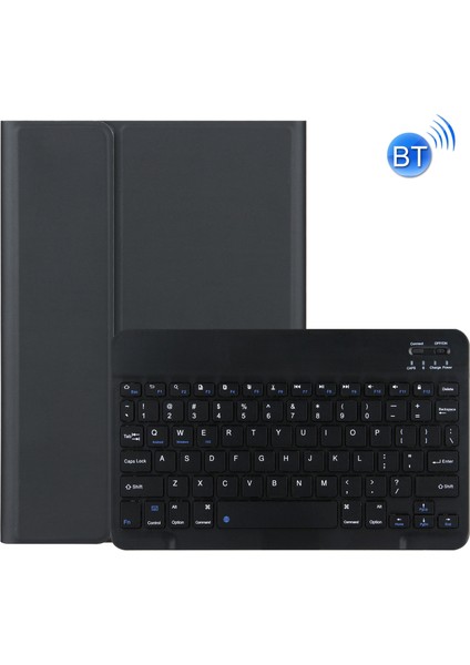 Bluetooth Klavye + Lenovo Tab E10 Için Tutucu ile Deri Kılıf Siyah (Yurt Dışından)