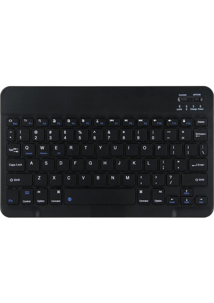 Bluetooth Klavye + Lenovo Tab E10 Için Tutucu ile Deri Kılıf Siyah (Yurt Dışından)