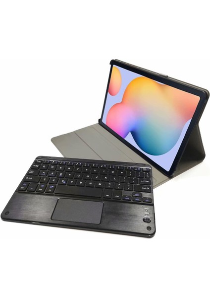 DY-P10-C Bluetooth Klavye Koruyucu Deri Kılıf Siyah (Yurt Dışından)