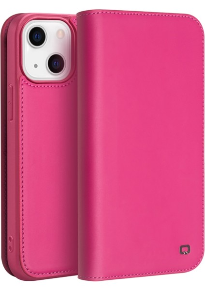 Apple iPhone 13 Için Qialino Deri Kılıf Kırmızı (Yurt Dışından)
