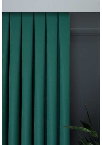 Petrol Mavisi Düz Renk Pileli Petek Dokulu Fon Perde, 1/2,5 Normal Pile, Tek Kanat 90 x 240 cm cm fiyatları